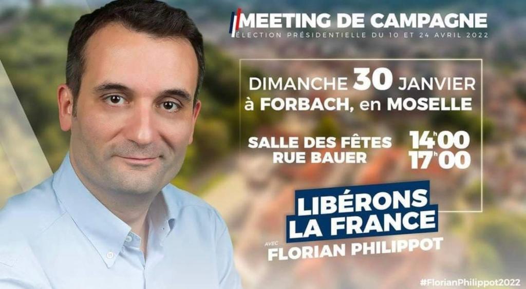 Agenda de Florian Philippot - weekend du 29 et 30 janvier 2022