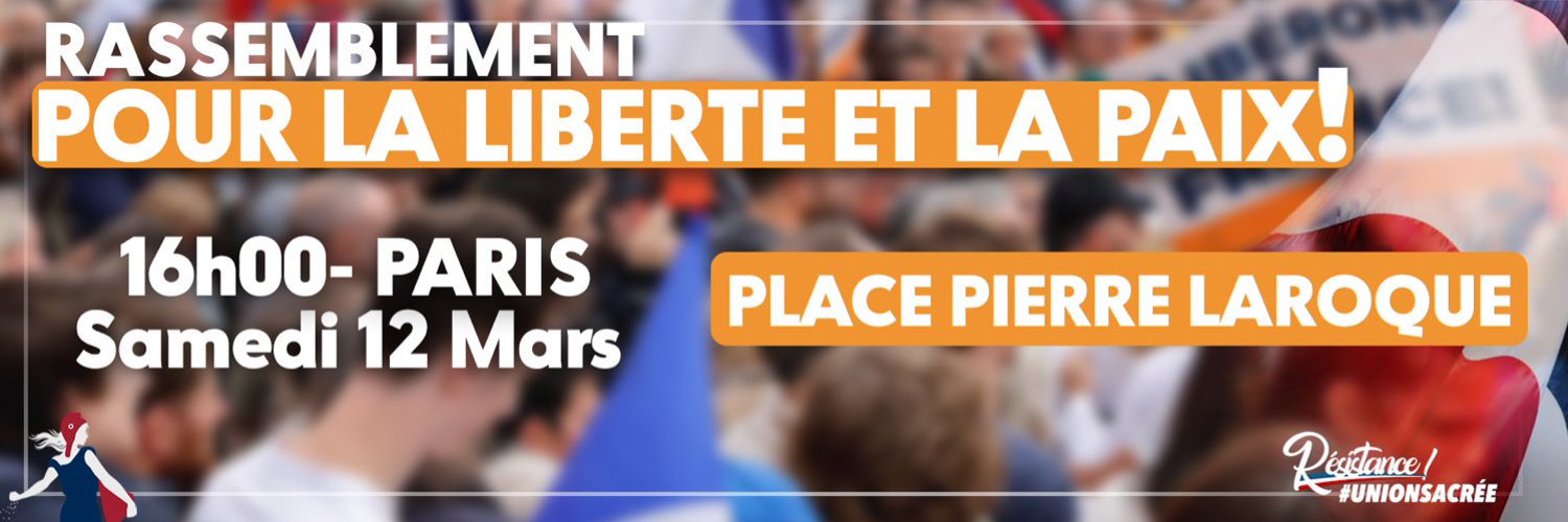Rassemblement des Patriotes pour la Liberté et la Paix, samedi 12 mars à Paris.