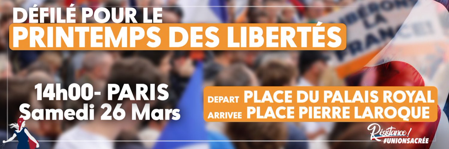 Grande manifestation du printemps des Libertés, samedi 26 mars à Paris.