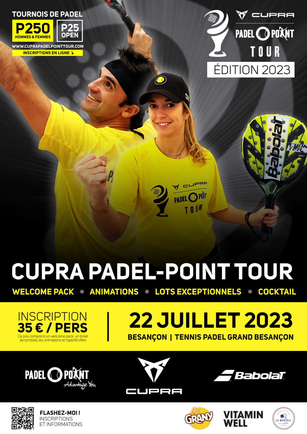 Le plus grand événement de Padel amateur sera à Besançon le samedi 22 juillet !