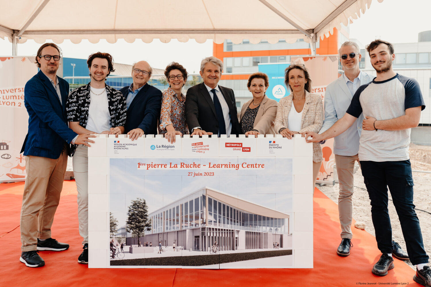 Pose de la première pierre de la Ruche : Temps fort dans la transformation du campus Porte des Alpes
