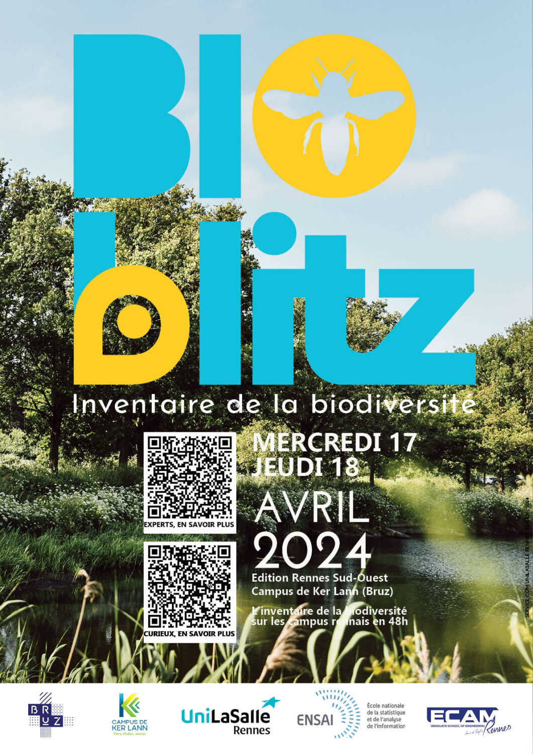 UniLaSalle Rennes organise le Bioblitz sur le campus de Ker Lan  à Bruz (35)