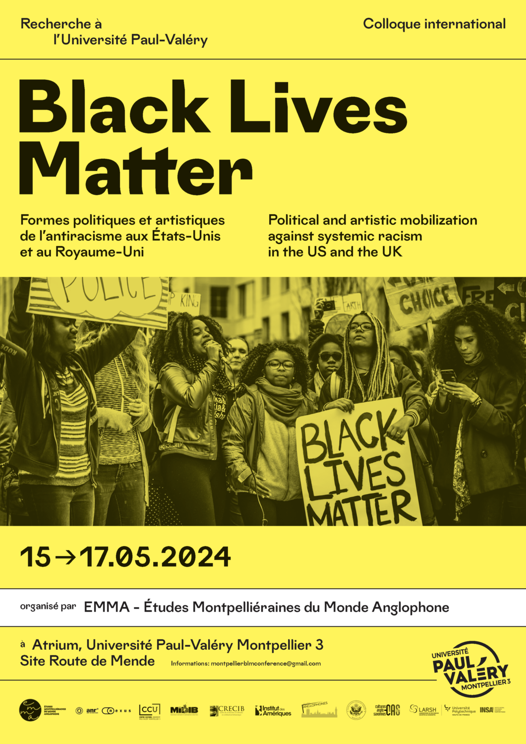 COLLOQUE INTERNATIONAL
BLACK LIVES MATTER