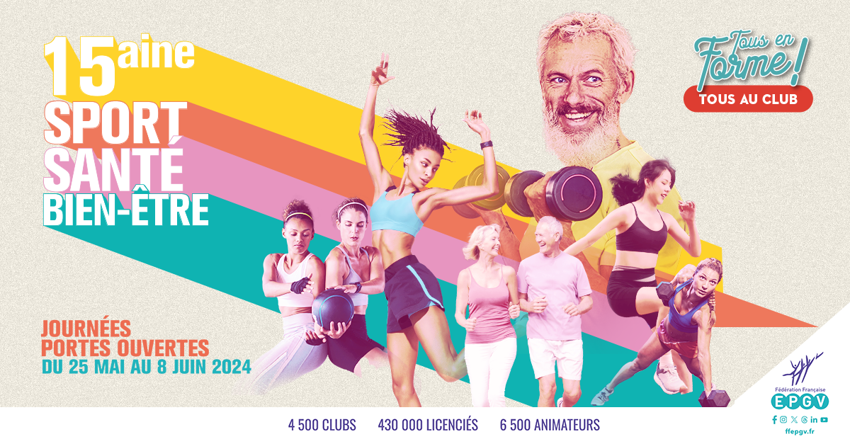 Des Journées Portes Ouvertes pour découvrir gratuitement plus de 40 activités de Sport-Santé et de Bien-Être dans les 85 clubs EPGV d'Ille-et-Vilaine