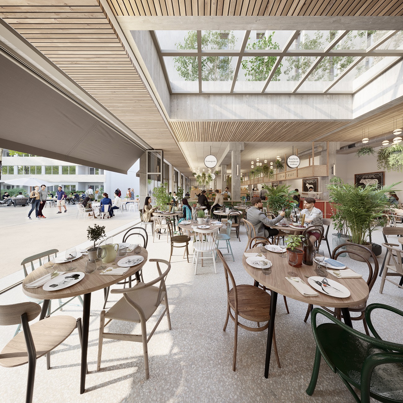 Contrefortsvue interieure food court 1 –  Rue Royale architectes-jpg