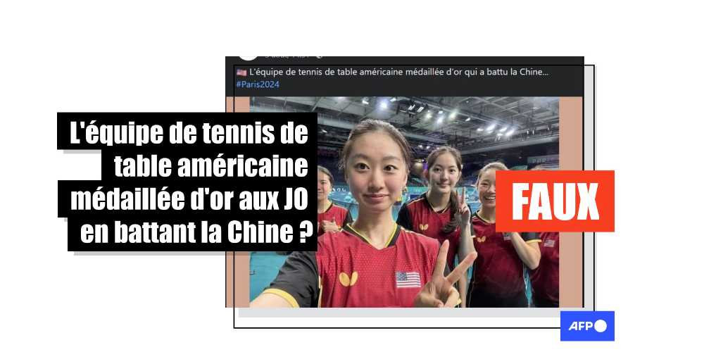 [FACT CHECK] Non, les pongistes américaines n'ont pas battu les Chinoises aux JO
