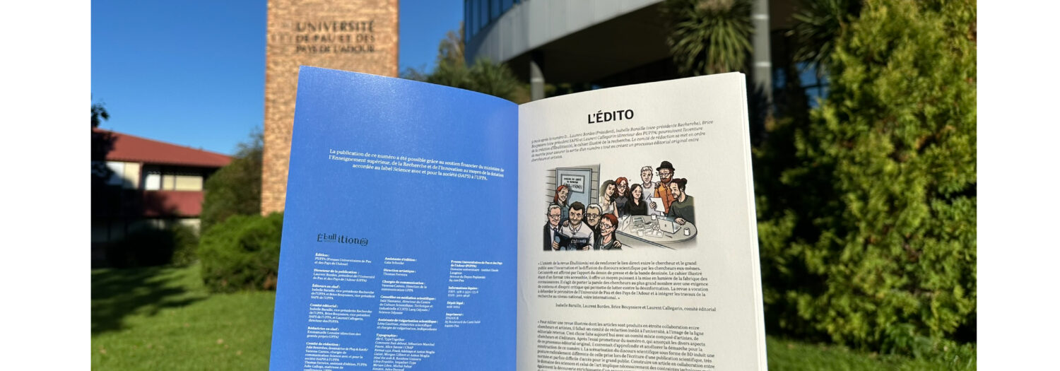 Sortie nationale du numéro 1 de la revue Ébullition(s), le cahier illustré de la recherche