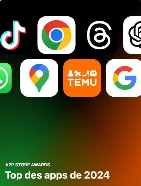 Apple reconnaît Temu comme l'une des meilleures applis de 2024