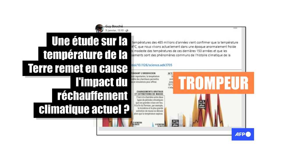 [FACT-CHECK] - Gare à l'interprétation trompeuse d'une étude sur l'évolution des températures terrestres sur 485 millions d'années