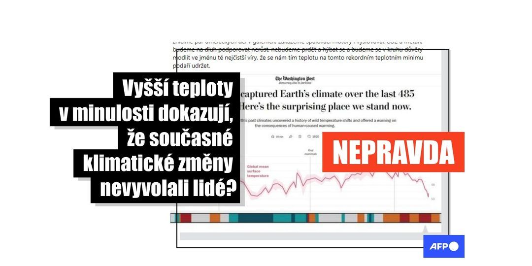 Vyšší teploty v historii planety nezpochybňují to, že za současnou změnou klimatu stojí i člověk