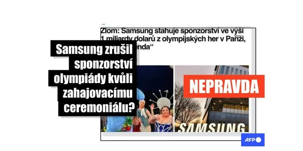 [FACT-CHECK] - Samsung nestáhl sponzorství olympijských her po „woke“ zahájení