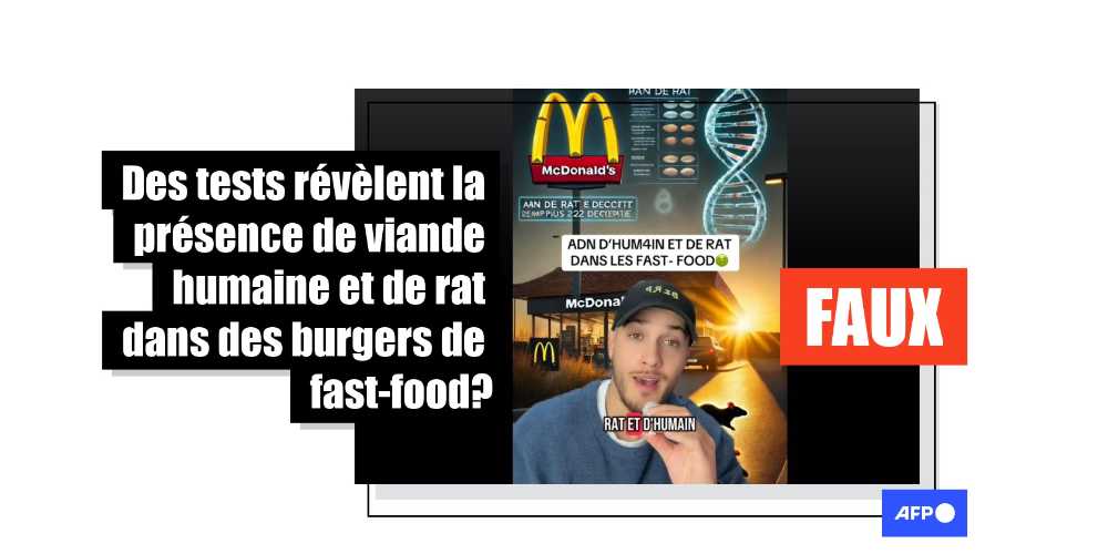 [FACT-CHECK] - Attention, ces tests ne montrent pas la présence de viande humaine et de rat dans les fast-foods du monde entier