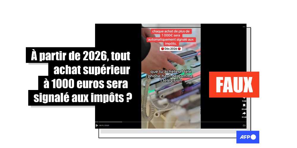 [FACT-CHECK] - Non, aucune loi ne prévoit la déclaration aux impôts d'achats supérieurs à 1000 euros pour 2026