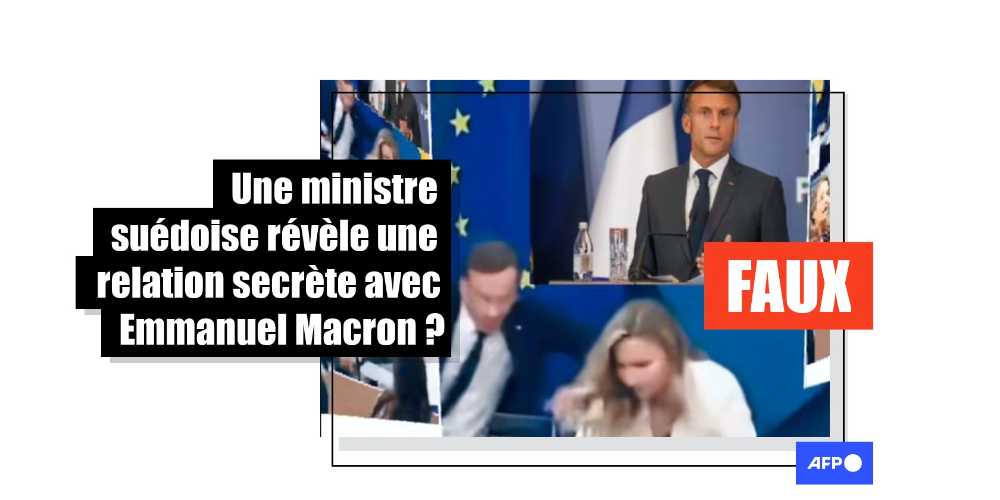 Non, une ministre suédoise n'a pas révélé une relation avec Emmanuel Macron avant de s'évanouir
