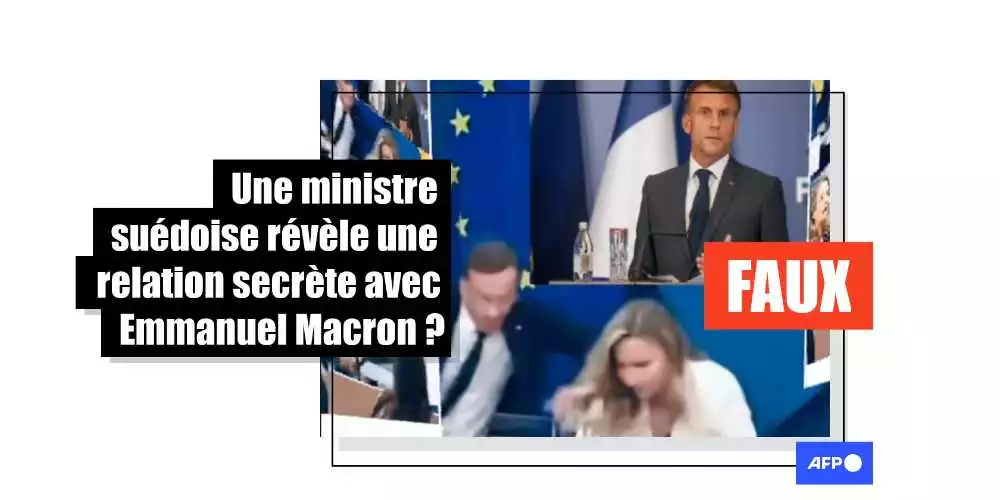 Non, une ministre suédoise n'a pas révélé une relation avec Emmanuel Macron avant de s'évanouir