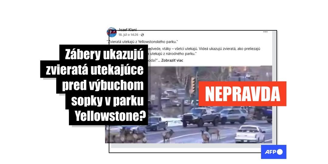 [FACT-CHECK] Nie, zábery neukazujú zvieratá utekajúce z Yellowstonského parku pred prírodnou katastrofou