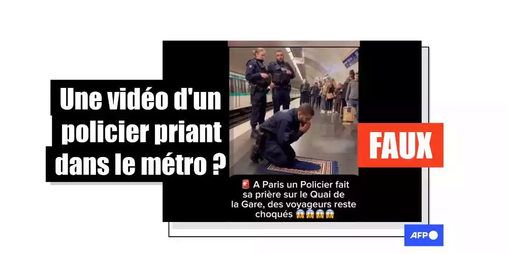 [FACT-CHECK] Cette vidéo censée montrer un policier musulman priant dans le métro parisien a été générée par IA