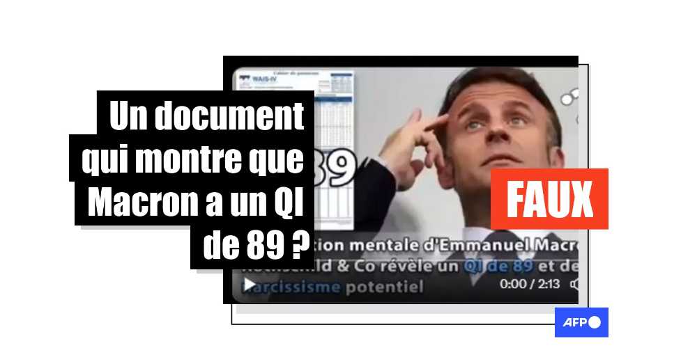 [FACT-CHECK] Attention à ce faux document présenté comme un test de QI d'Emmanuel Macron