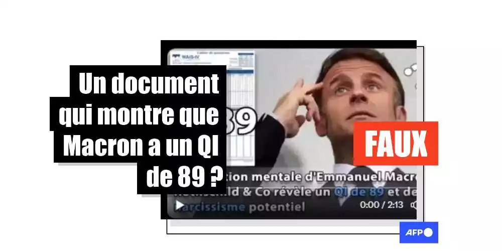 [FACT-CHECK] Attention à ce faux document présenté comme un test de QI d'Emmanuel Macron