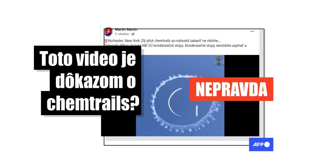 [FACT-CHECK] Video lietadla kresliaceho na oblohu smajlíka je použité na šírenie konšpiračnej teórie o chemtrails