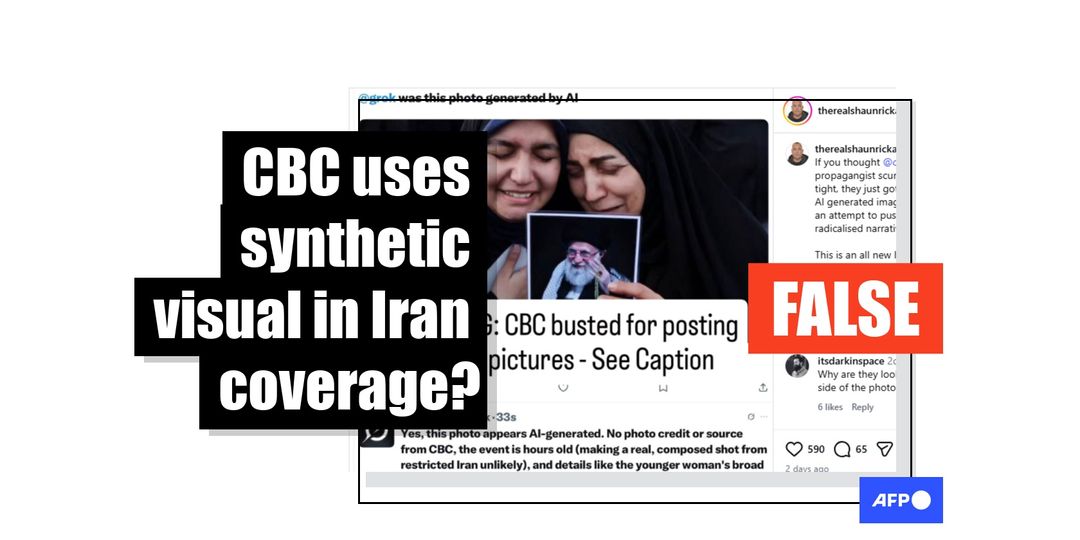 [FACT-CHECK] Canadian broadcaster did not publish AI-generated image after Khamenei’s death