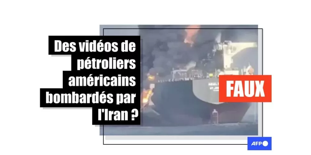[FACT-CHECK] Non, ces images ne montrent pas des pétroliers américains frappés par l’Iran dans le détroit d’Ormuz