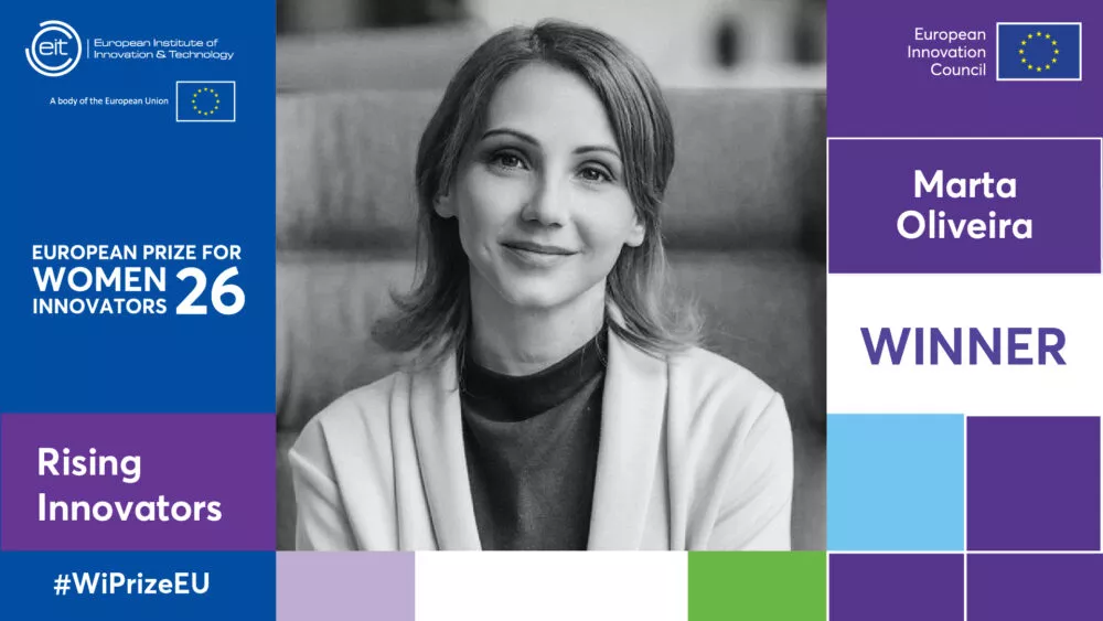 Marta Oliveira, entrepreneuse belge, figure parmi les femmes innovatrices les plus influentes d’Europe mises à l’honneur lors du Prix européen des femmes innovatrices 2026