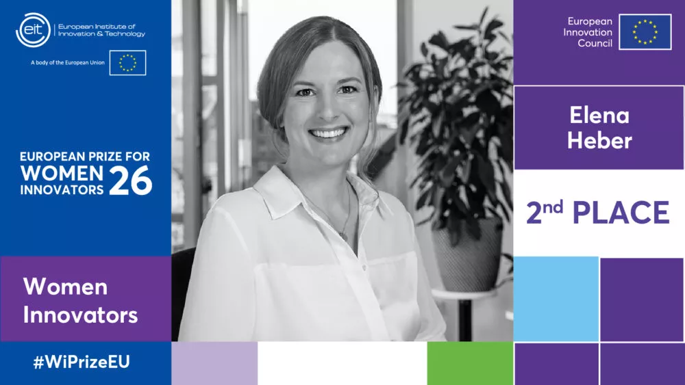 Elena Heber, deutsche Unternehmerin, anerkannt als eine der führenden Innovatorinnen Europas beim Europäischer Preis für Innovatorinnen 2026