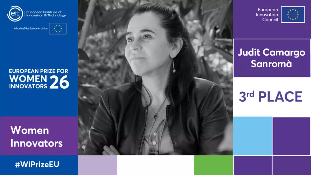 Judit Camargo Sanromà, emprendedora española, reconocida como una de las principales innovadoras de Europa en los Premios Europeos para Mujeres Innovadoras 2026