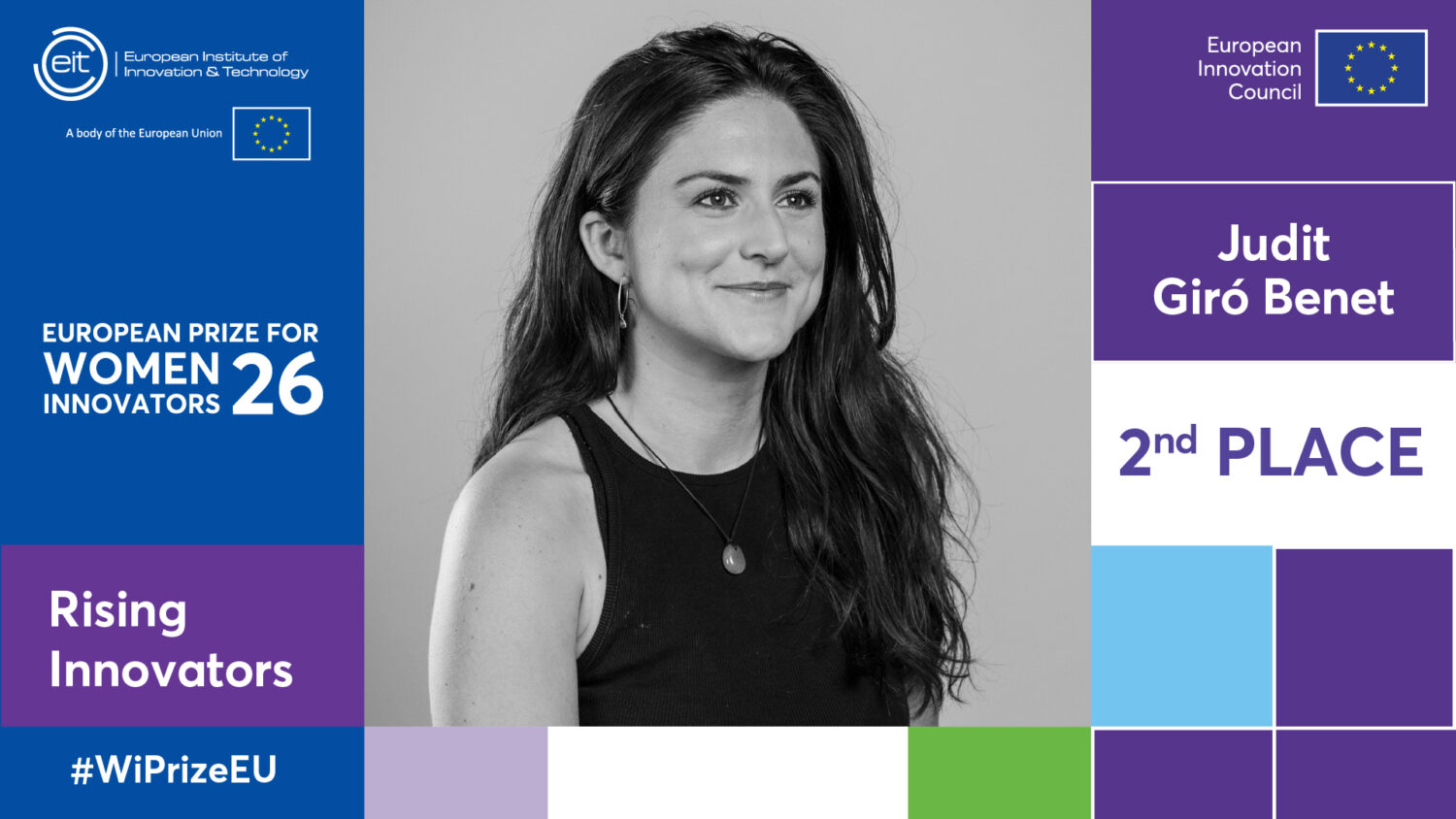 Judit Giró Benet, empresaria española, reconocida como una de las principales innovadoras de Europa en los Premios Europeos para Mujeres Innovadoras 2026