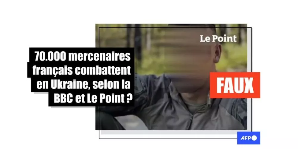 [FACT-CHECK] Non, la BBC n’a pas révélé que « 70.000 mercenaires français » combattent en Ukraine