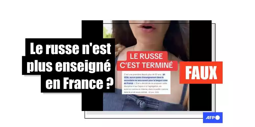 [FACT CHECK] Non, le russe n'a pas cessé d'être enseigné en France