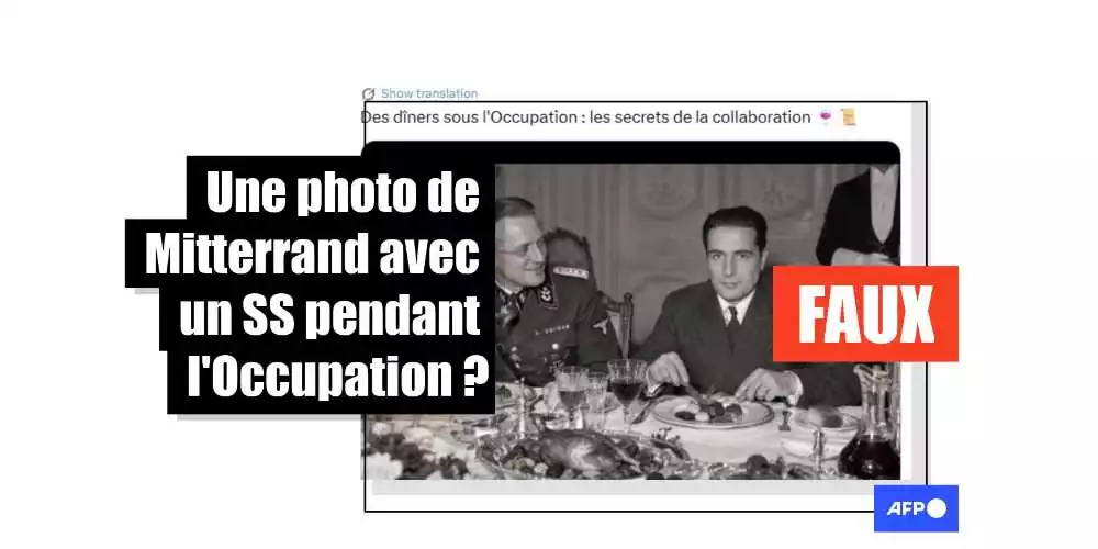 [FACT-CHECK] Attention à cette photo générée par IA montrant François Mitterrand dîner avec un SS