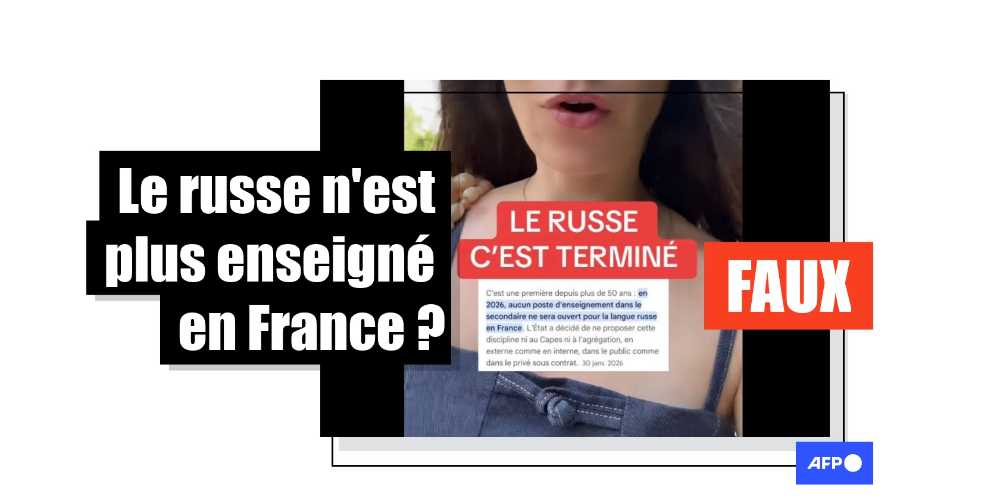 [FACT CHECK] Non, le russe n'a pas cessé d'être enseigné en France