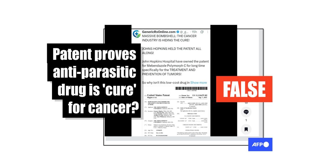 [FACT-CHECK] Posts touting mebendazole as cancer treatment go beyond the science