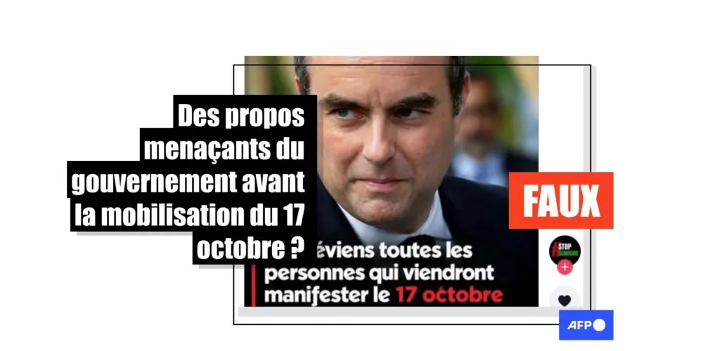 [FACT-CHECK] Mobilisation du 17 octobre : gare à ces fausses citations de ministres menaçant les manifestants