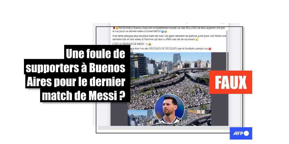 [FACT CHECK]Cette vidéo ne montre pas les festivités pour la retraite internationale de Messi, elle date de 2022